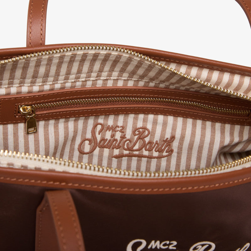 MC2 Saint Barth City Bag Mid Nylon Brown