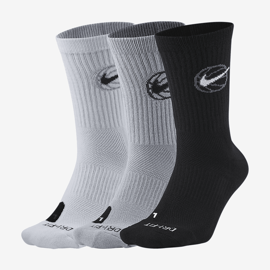 Nike Elite Everyday Crew Kojinės (3 Poros)