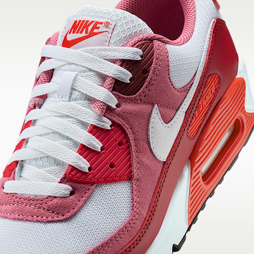 Nike Air Max 90 Peony/ White-Lt Crimson-Team Crimson
