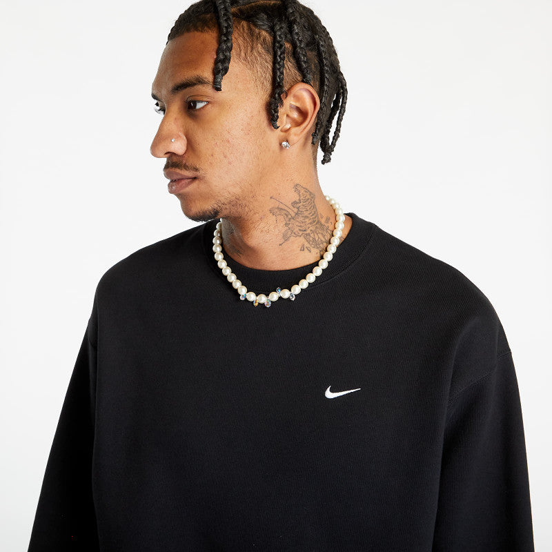 Nike Solo Swoosh Men's Fleece Crew Black/ White
