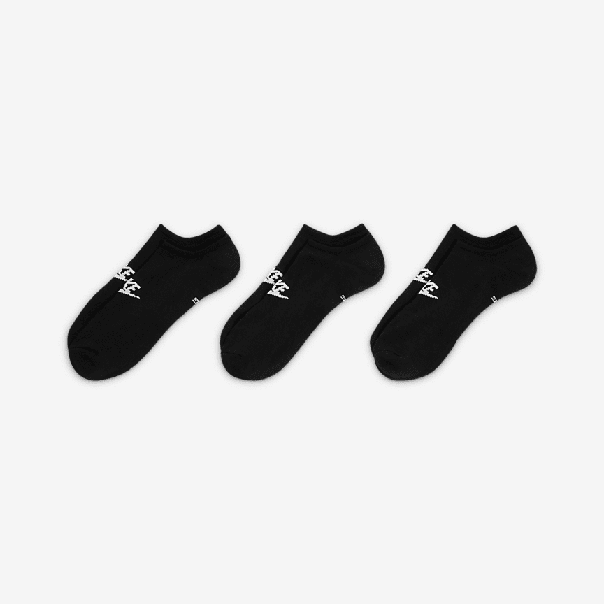 Nike Sportswear Everyday Essential No-Show kojinės (3 poros)