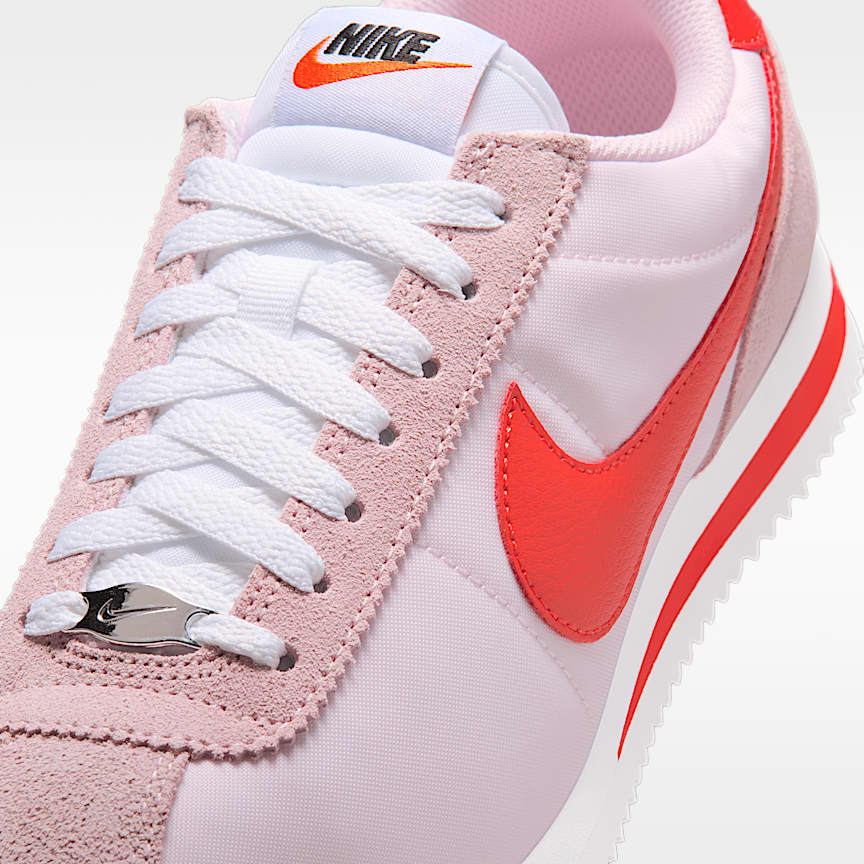 Nike Cortez Textile Pink Foam/ Lt Crimson-White-Safety Orange