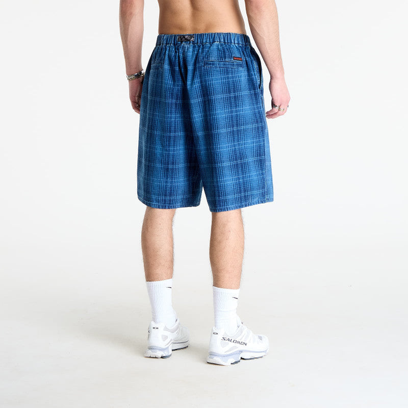 Gramicci Lagoon Short Denim Plaid Indigo Checkered Plaid