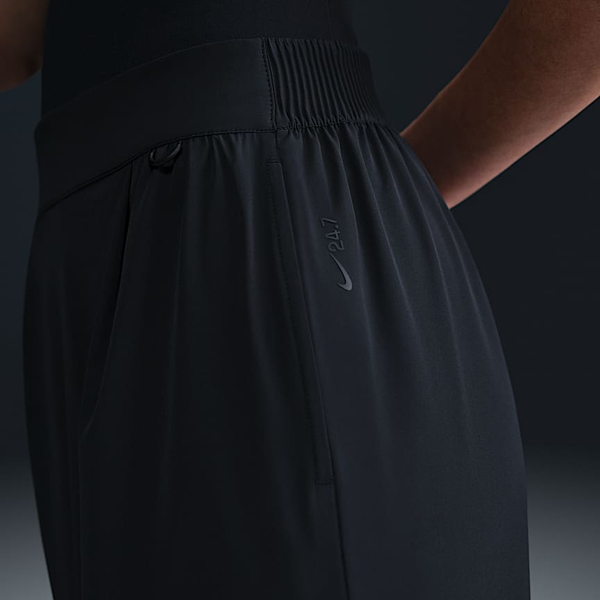Nike 24.7 PerfectStretch Women's Dri-FIT High-Waisted Loose Wide-Leg Pants Black/ Dk Smoke Grey