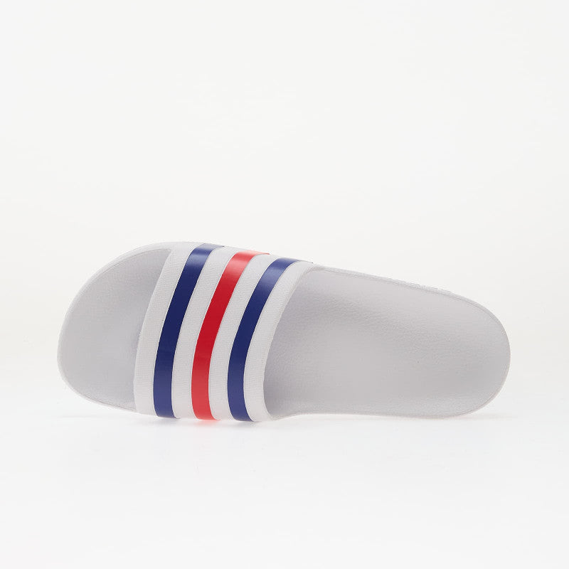 adidas Adilette Aqua Slides Ftwr White/ Pure Ruby/ Semi Lucid Blue