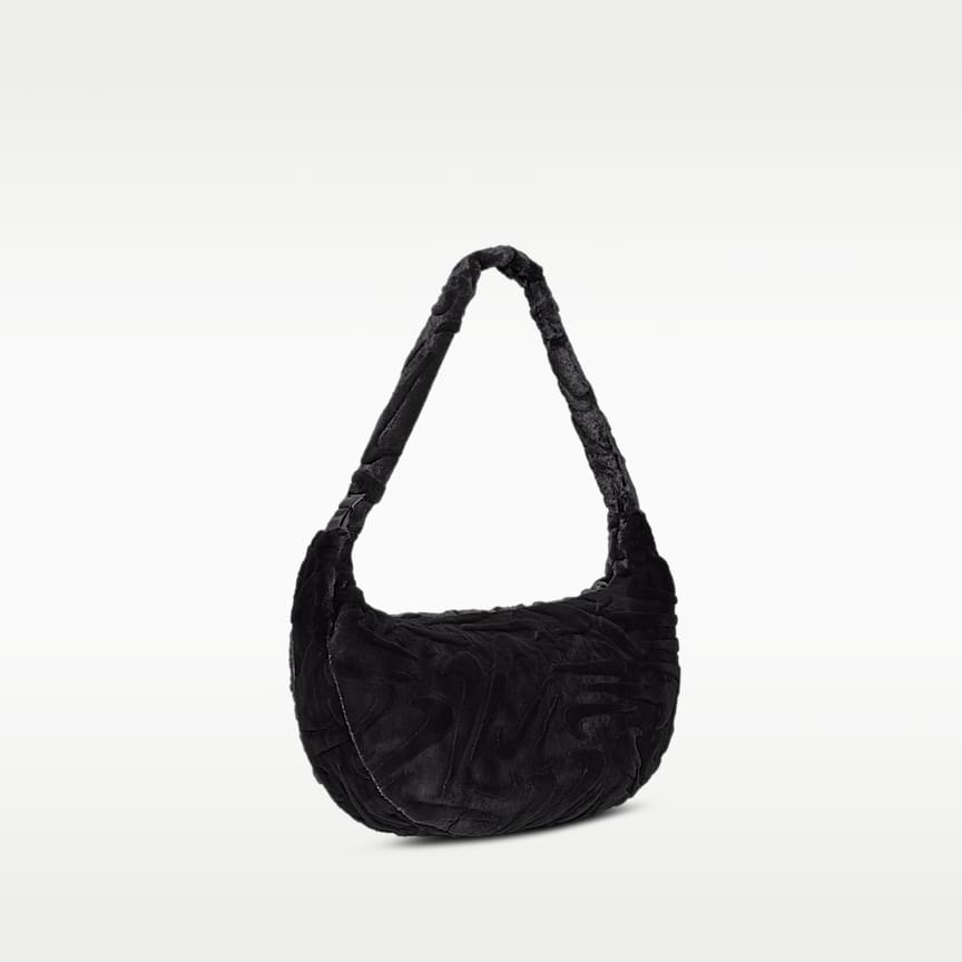 Nike Sportswear Faux Fur Slouchy Bag 19L Black/ Black