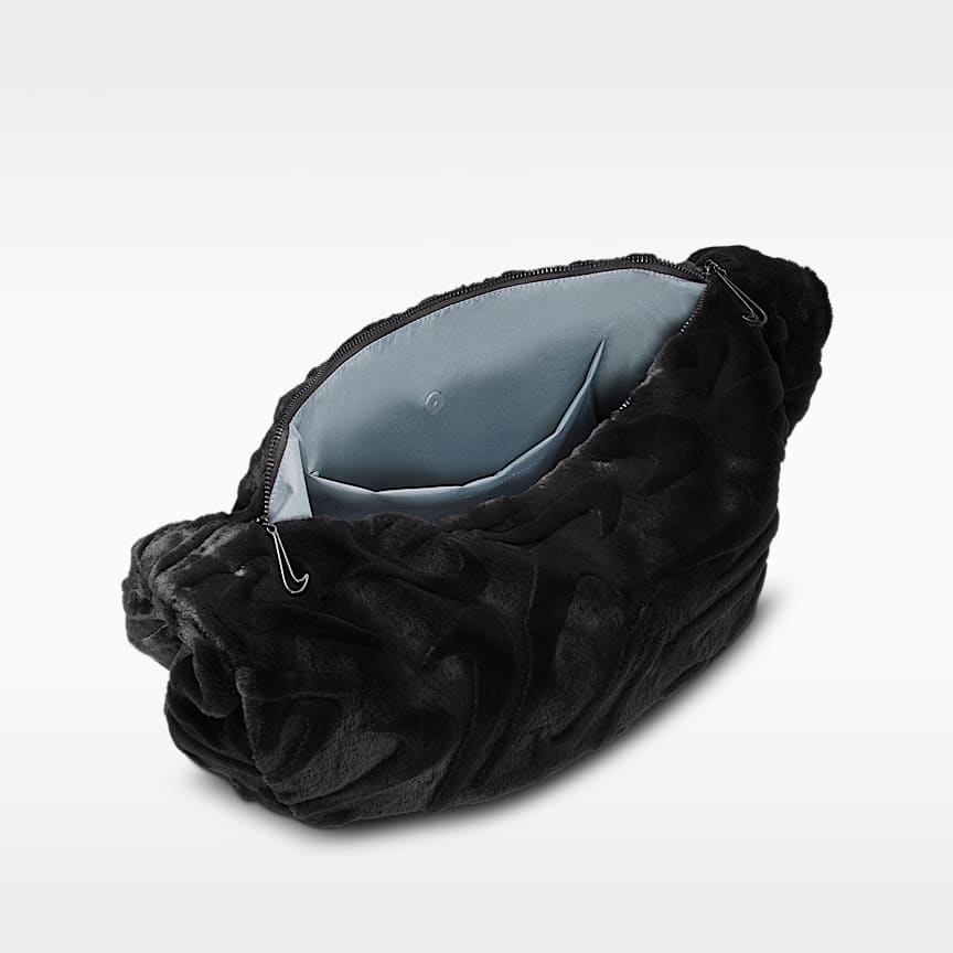Nike Sportswear Faux Fur Slouchy Bag 19L Black/ Black