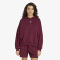 adidas 3 Stripes Studio Hoodie Maroon