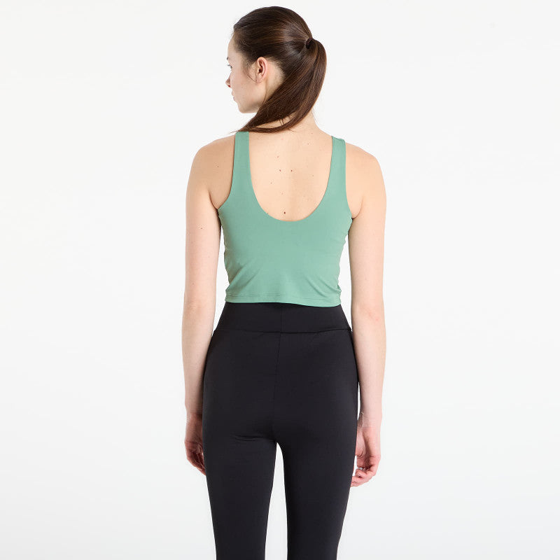 adidas 3 Stripes Studio All Me Light Support Tank Top Preloved Green