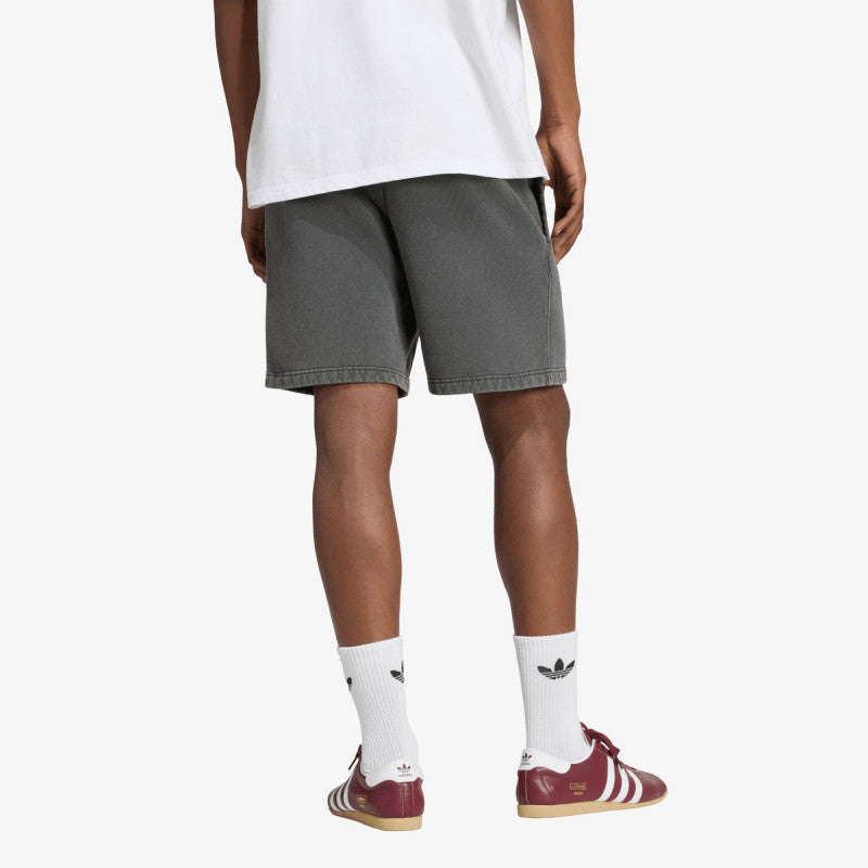 adidas Trefoil Essentials Washed Mid-thigh Fleece Shorts Black