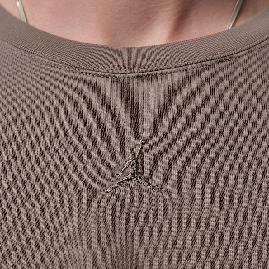 Jordan Flight Men's Heavyweight Long-Sleeve Top Olive Grey/ Sail/ Olive Grey