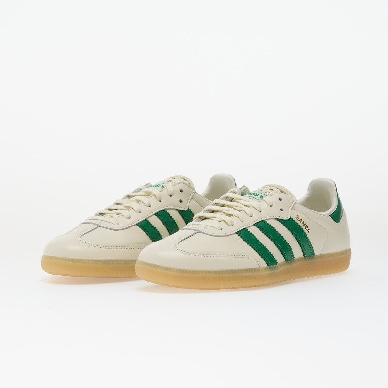 adidas Samba Og Wmns Off White/ Green/ Gold Metallic 40