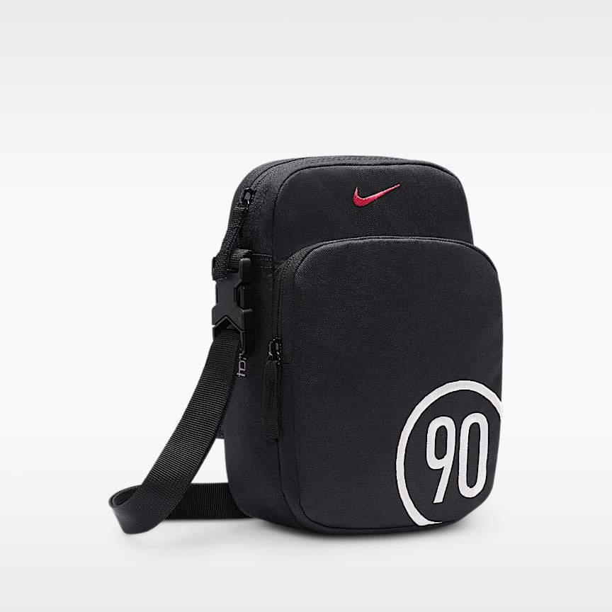 Nike Heritage Total 90 Crossbody Bag (4L) Black/ Black/ Gym Red 4