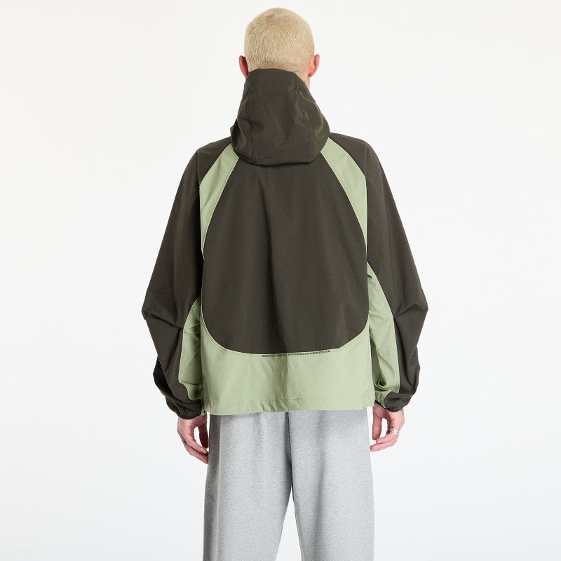 Nike Tech Men's Dri-FIT Woven Color-Block Windrunner Loose Jacket Sequoia/ Oil Green/ Black