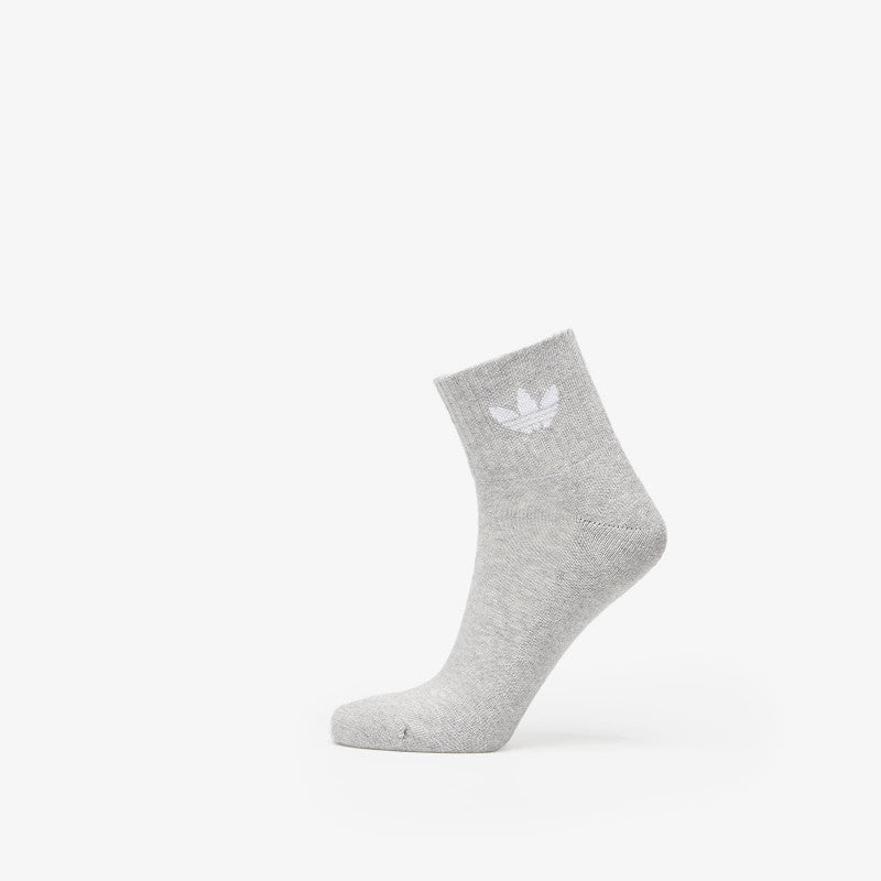 adidas Originals Mid Ankle Sock 3-Pack White/ Medium Grey Heather/ Black