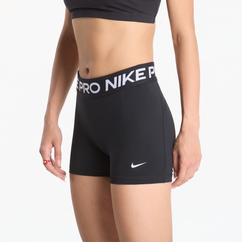 Nike Pro Women's Mid-Rise 3" Biker Shorts Black/ White