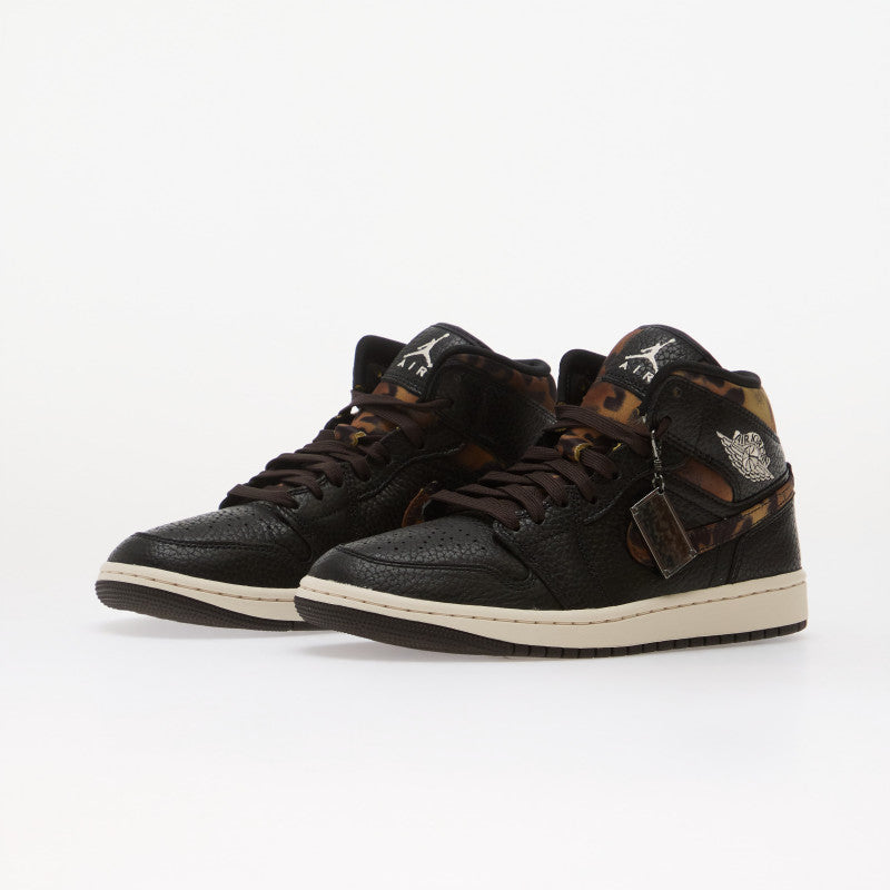 Air Jordan 1 Mid SE Black/ Chalk-Velvet Brown