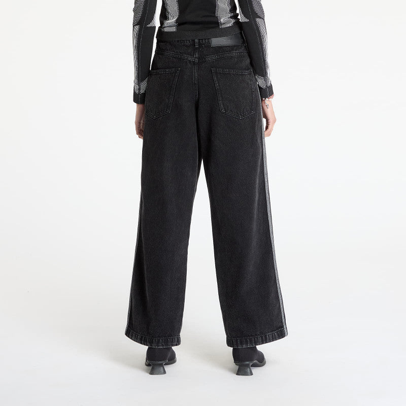 Jeansy adidas Adicolor Denim 3-Stripes Track Pants Black