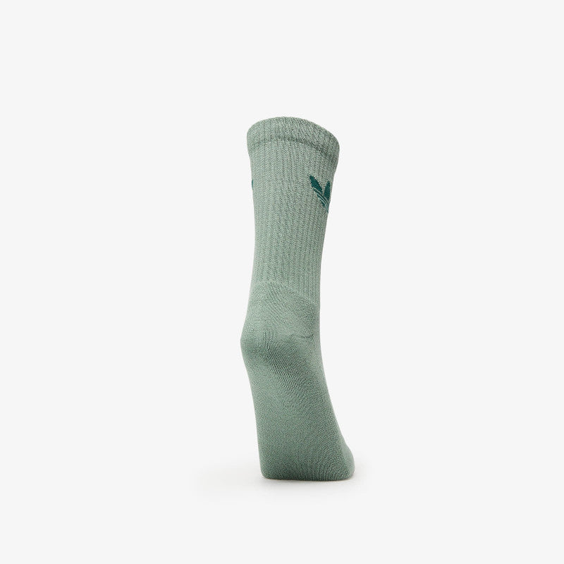 adidas Trefoil Crew Cushion Socks 6-Pack Silver Green/ Glow Pink/ Powder Yellow