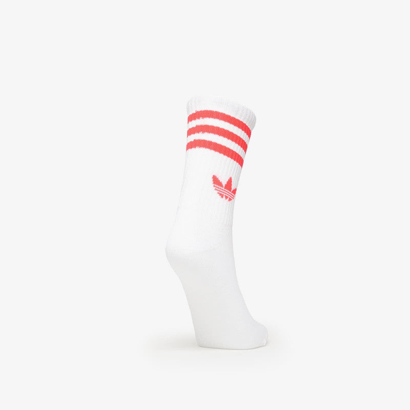 adidas 3-Stripes Crew Socks 3-Pack White/ Black/ Clear Pink