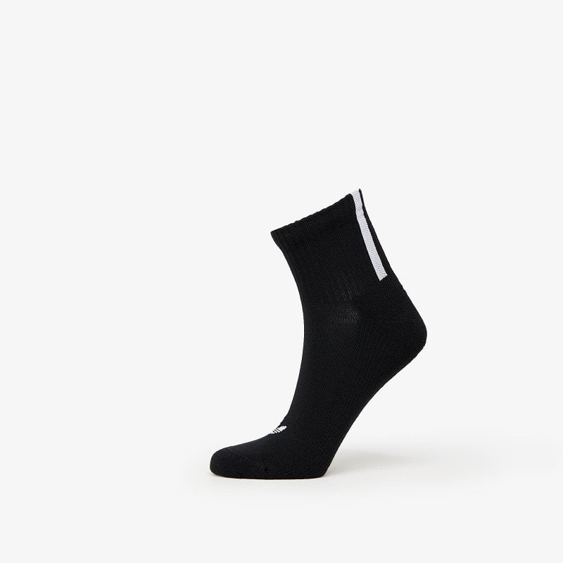 adidas Quarter 3 Back Stripes Socks 3-Pack Black/ White