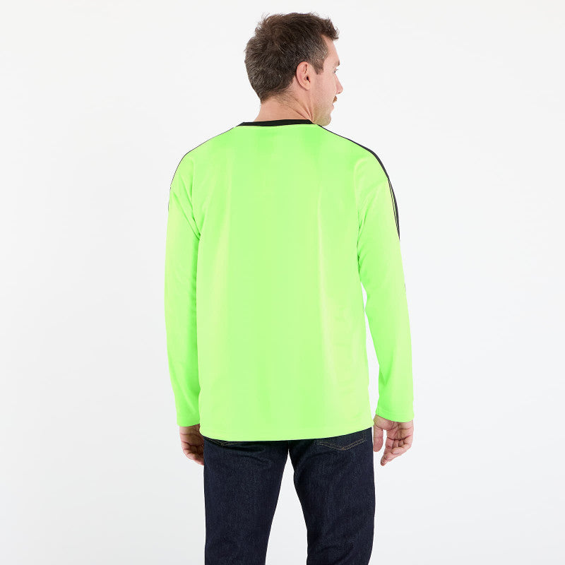 adidas Jacquard Jersey Long Sleeve Tee Neon Green/ Black