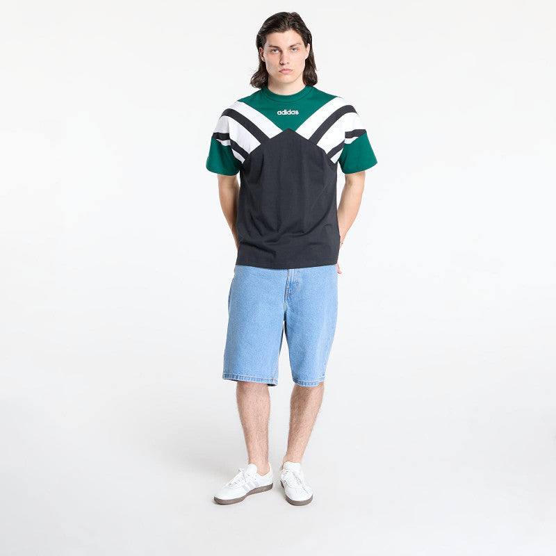 adidas Archive Cutline T-Shirt Black/ Collegiate Green