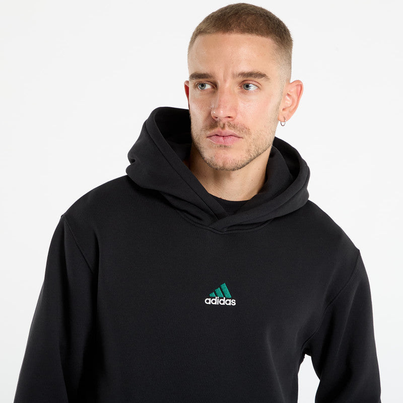 adidas Archive Cutline Hoodie Black/ Collegiate Green