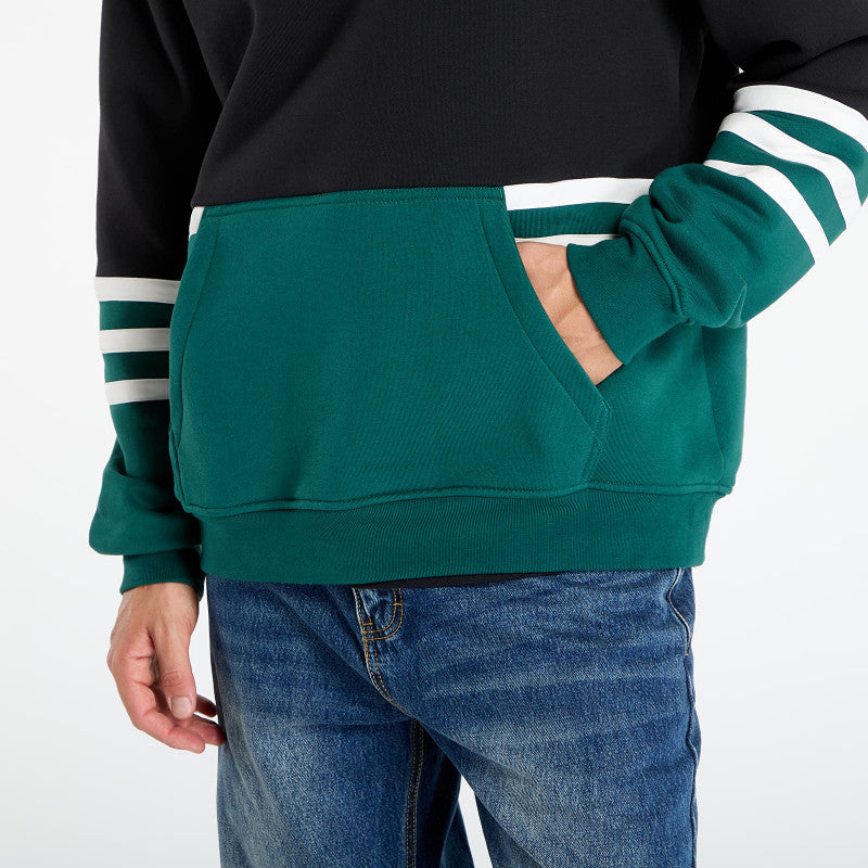 adidas Archive Cutline Hoodie Black/ Collegiate Green