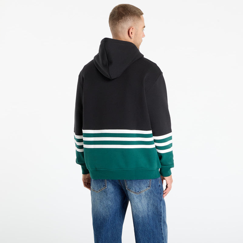 adidas Archive Cutline Hoodie Black/ Collegiate Green