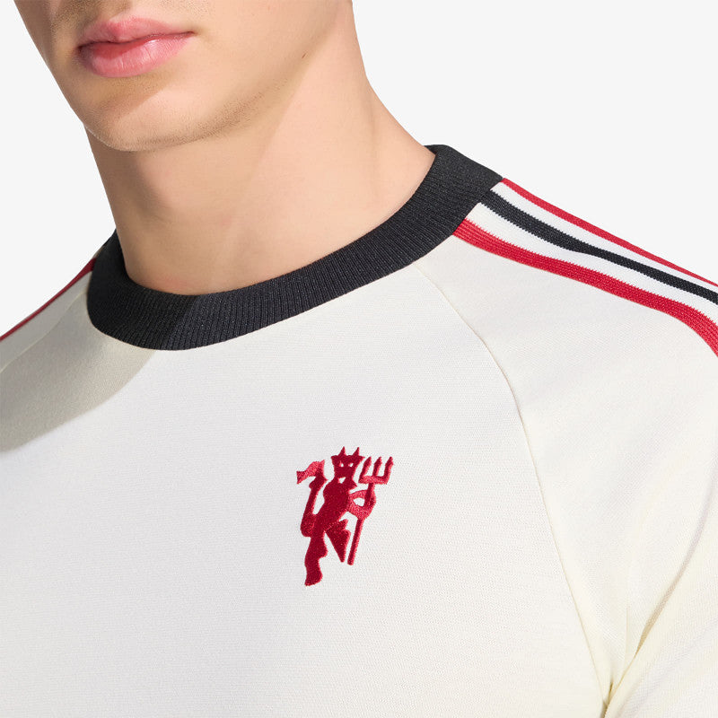 adidas Manchester United Originals Long Sleeve T-Shirt Off White
