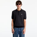 FRED PERRY Boucle Dot Knitted Shirt Black