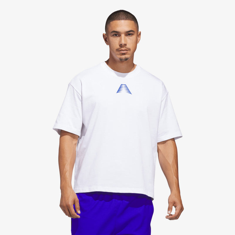 adidas Anthony Edwards Believe That T-Shirt White/ Lucid Blue