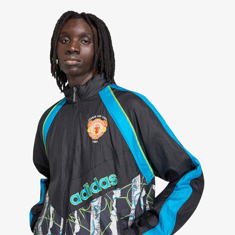 adidas Manchester United Woven Track Top 90 Black