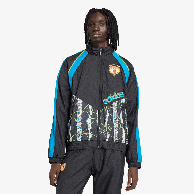 adidas Manchester United Woven Track Top 90 Black