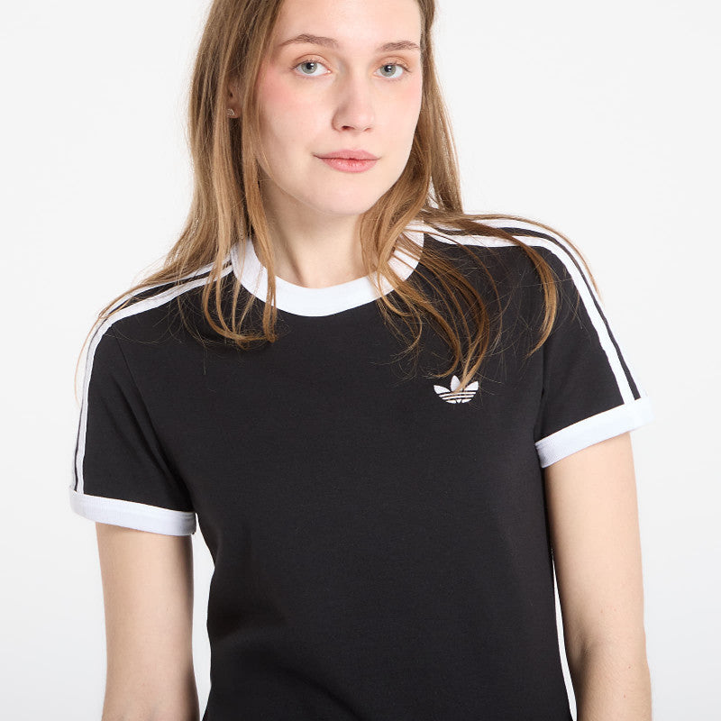 adidas 3 Stripes Slim T-Shirt Black/ White