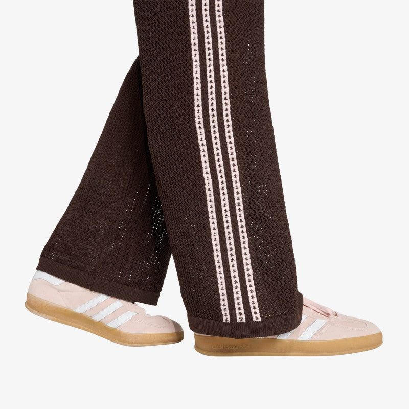 adidas Knitted Crochet Firebird Tracksuit Bottoms Aurora Coffee