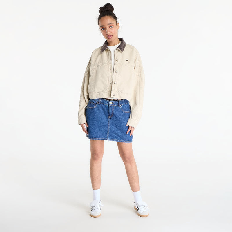 adidas Canvas Tracktop Jacket Stone Khaki