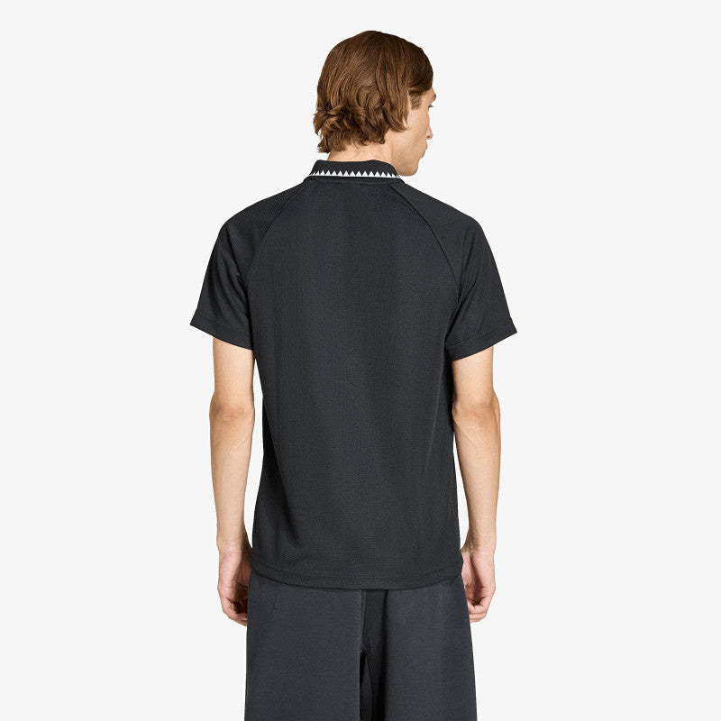 adidas Chest Stripes Slim Polo Black