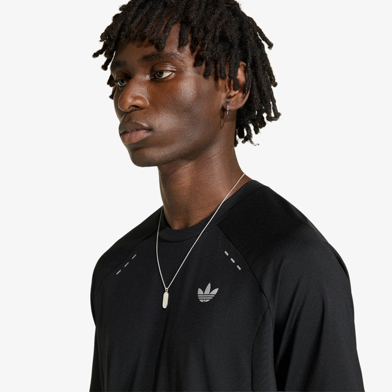 adidas Tech Trefoil Essentials Polyester T-Shirt Black