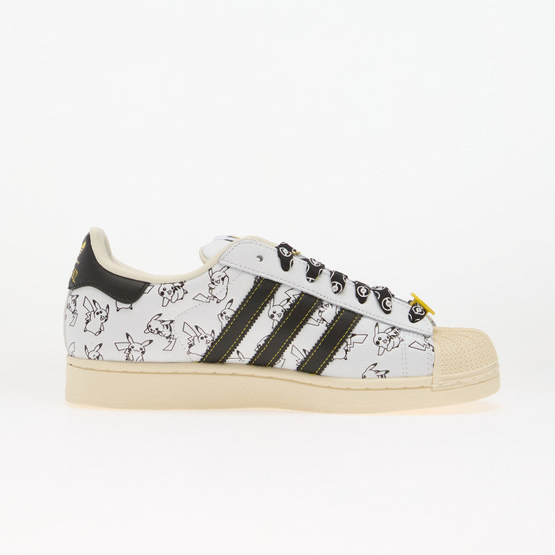 adidas x Pokemon Superstar II (Pikachu) Cloud White/ Core Black/ Gold Metallic 42