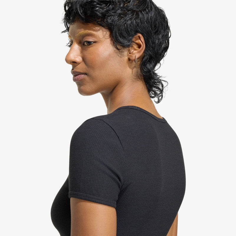 adidas Essentials Rib T-Shirt Black