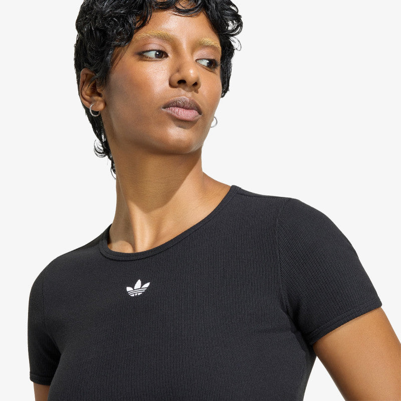 adidas Essentials Rib T-Shirt Black