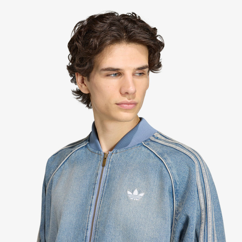 adidas SST Adicolor Denim Tracktop Worn Blue Denim