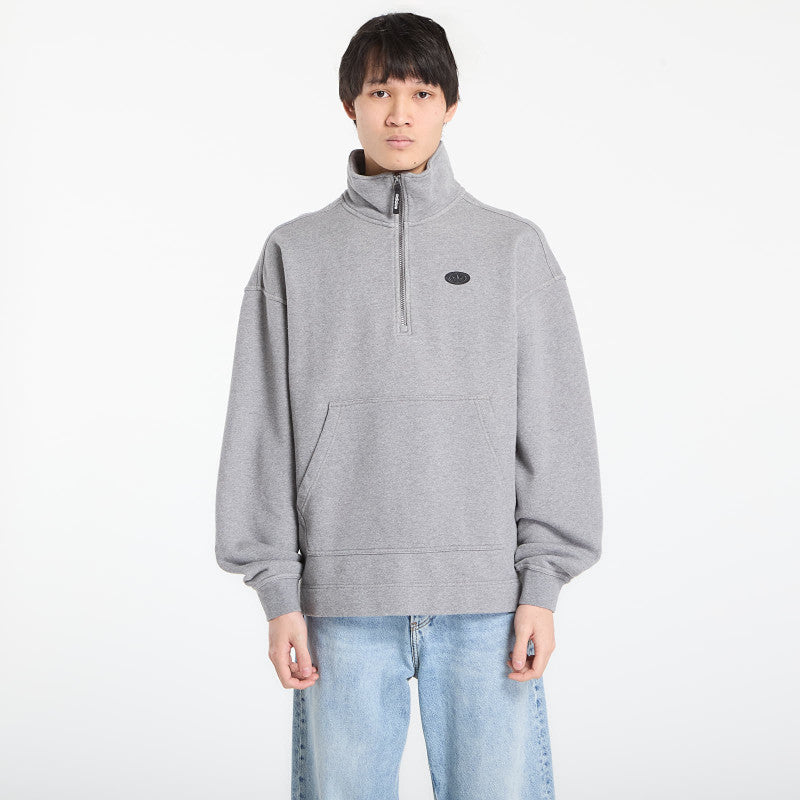 adidas 90S Alternative Sport Half Zip Graphic Fleece Sweatshirt Core Heather