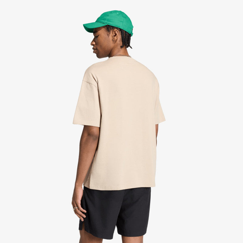 adidas Trefoil Essentials Loose Dropped Shoulder T-Shirt Khaki Three