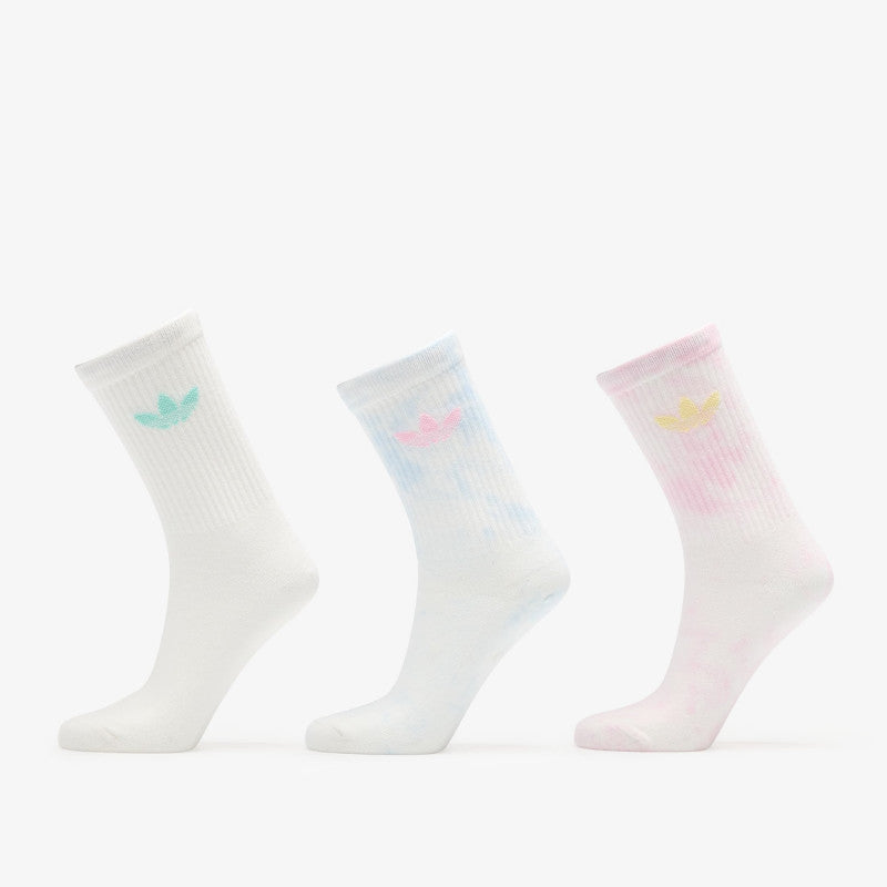 adidas Tie Dye Crew Socks 3-Pack Off White/ Wonder Beige/ Dark Brown