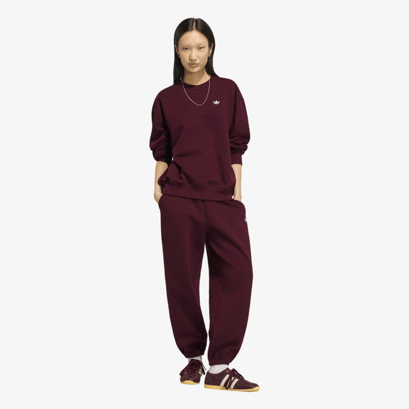 adidas Essentials Crew Long Fleece Os Sweatshirt Maroon