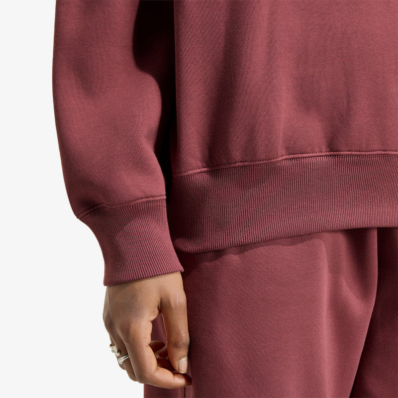 adidas Essentials Crew Long Fleece Sweatshirt Quiet Crimson