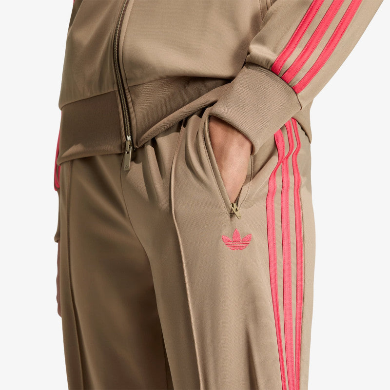 adidas Firebird Loose Tracksuit Pants Khaki Six/ Power Pink